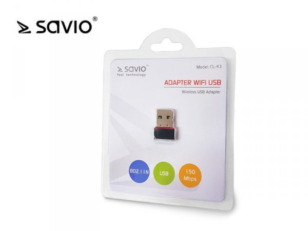 Elmak Karta Wifi 802.11/n USB 150Mbps SAVIO CL-43