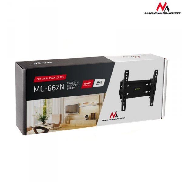 Maclean Uchwyt do telewizora 23-42 cale MC-667N czarny, do 25kg, max VESA 200x200