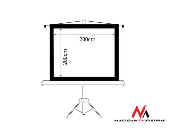 Maclean Ekran projekcyjny MC-680 112&quot; 1:1 stojak