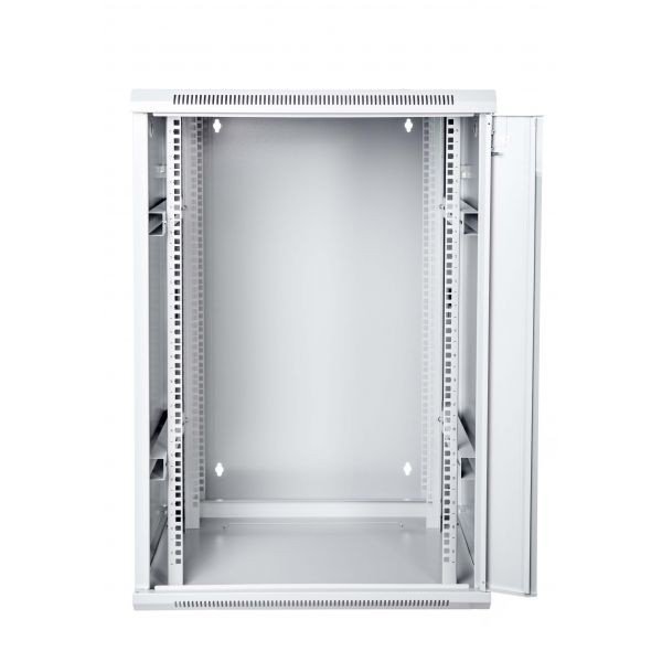 Digitus Szafa wisząca dwusekcyjna 19 15U 759/600/600mm, drzwi szklane, szara (RAL 7035), zmontowana