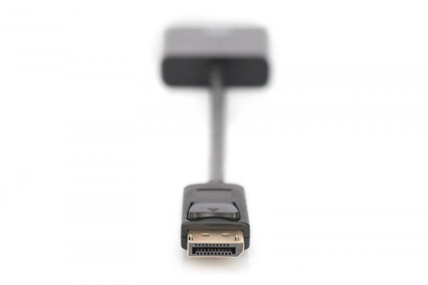 Digitus Kabel adapter Displayport z zatrzaskiem 1080p 60Hz FHD Typ DP/DVI-I (24+5) M/Ż 0,15m Czarny
