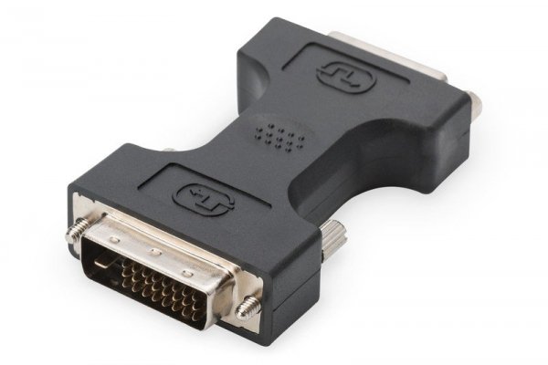 Digitus Adapter DVI-D DualLink WQXGA 30Hz Typ DVI-D (24+1)/DVI-I (24+5) M/Ż Czarny