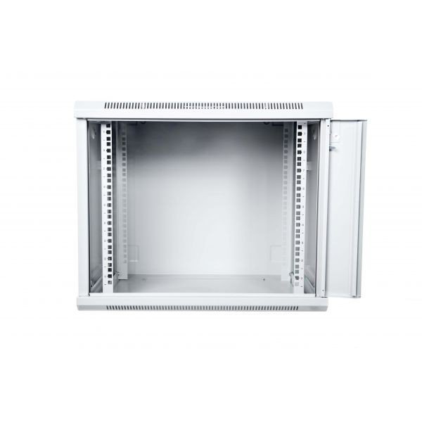 Digitus Szafa wisząca jednosekcyjna 19 9U 501/600/450mm, drzwi metalowe, szara (RAL 7035), zmontowana