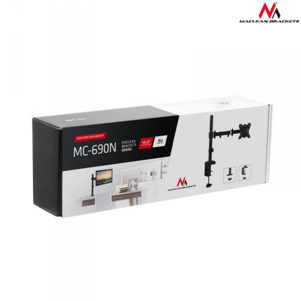 Maclean Uchwyt biurkowy do monitora LCD MC-690 13-27 cali 8kg