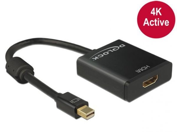 Delock Adapter Displayport Mini 1.2(M)-&gt;HDMI(F) aktywny na kablu