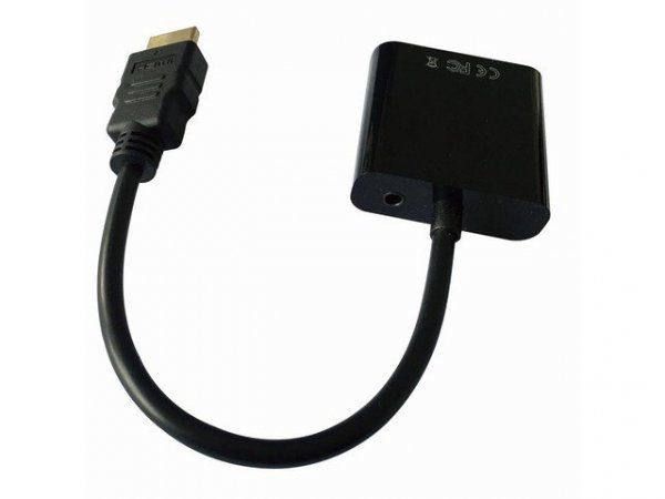 Gembird Adapter HDMI-A(M)-&gt;VGA (F)+Audio na kablu