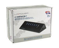 LC-POWER HUB USB 3.0 AKTYWNY LC-HUB-ALU-2B-7