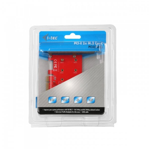 i-tec Adapter PCI-E SATA 2x M.2 Card PCI-E/SATA