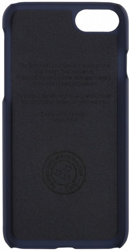 Holdit Selected etui Kasa skóra/zamsz magnetic granatowe iPhone 7 8