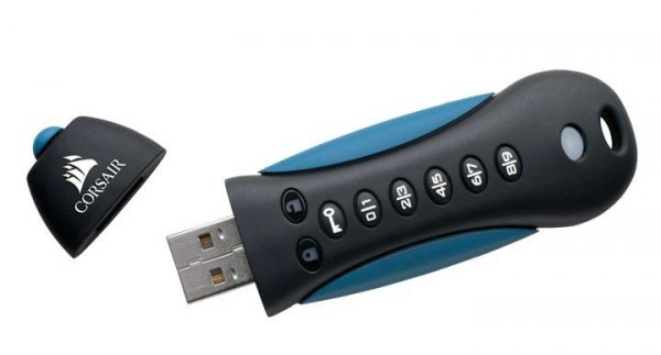 Corsair PADLOCK 3 32GB USB3.0 keypad,Secure 256-bit hardware AES        encryption
