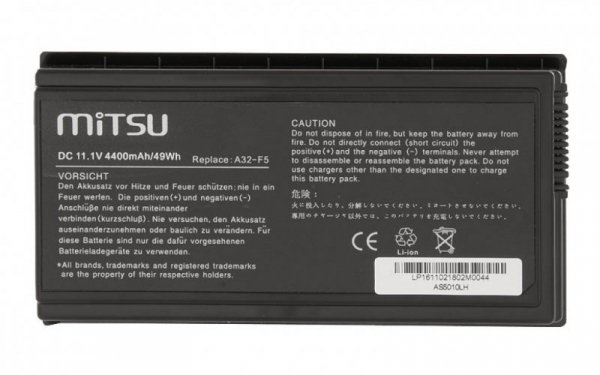 Mitsu Bateria do Asus F5, X50 4400 mAh (49 Wh) 10.8 - 11.1 Volt