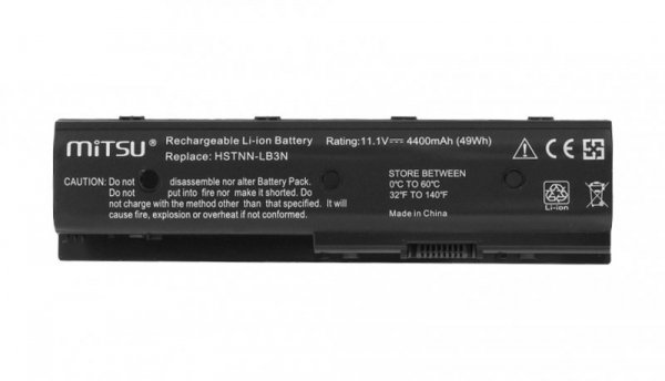 Mitsu Bateria do HP dv4-5000, dv6-7000 4400 mAh (49 Wh) 10.8 - 11.1 Volt