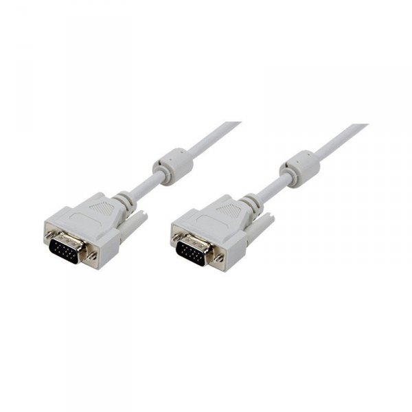 LogiLink Kabel danych VGA 5m 2xferryt, szary
