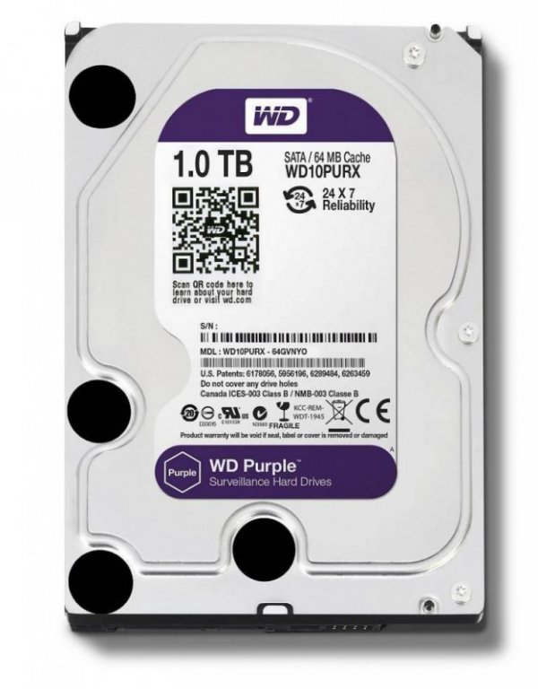 Western Digital HDD Purple 1TB 3,5&#039;&#039; 64MB SATAIII/5400rpm