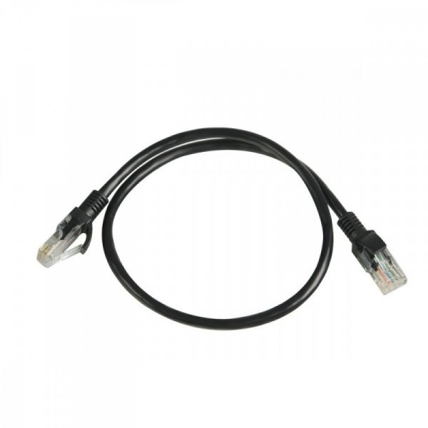 4world Patchcord kabel sieciowy UTP Cat. 5e 0,5m czarny