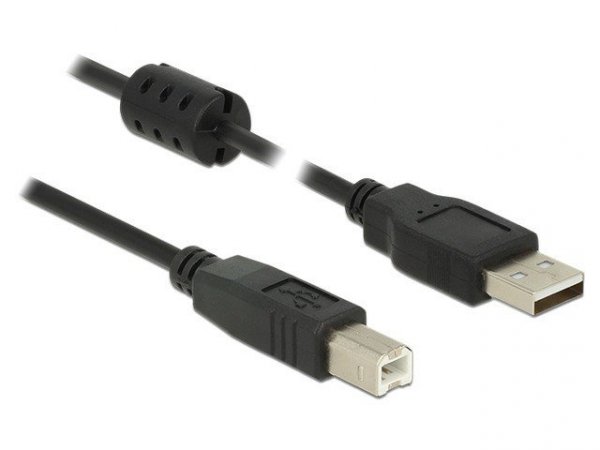 Delock Kabel USB-A -&gt; USB-B M/M 2.0 3m Czarny