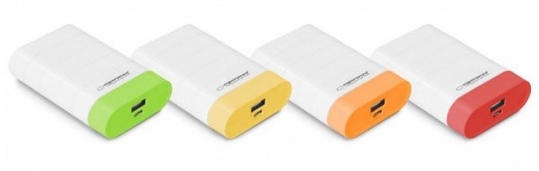 Esperanza POWER BANK 4800MAH GRAVITON BIAŁO/ŻÓŁTY