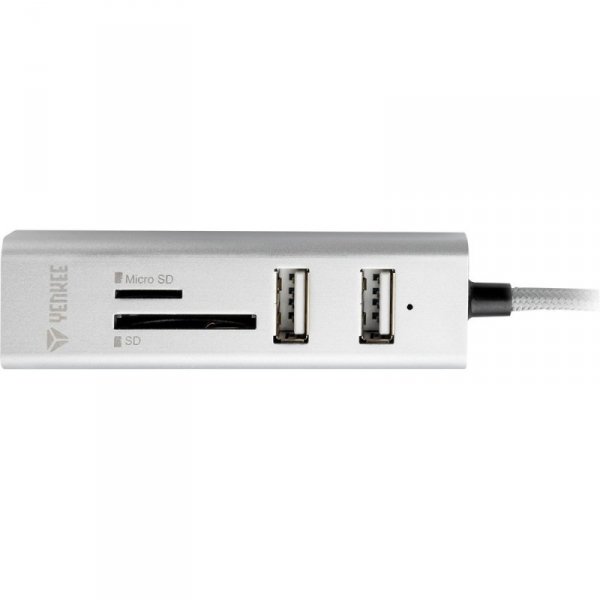 YENKEE Hub USB, Czytnik kart OTG YHC 102SR Slot SD,micro SD,3xUSB