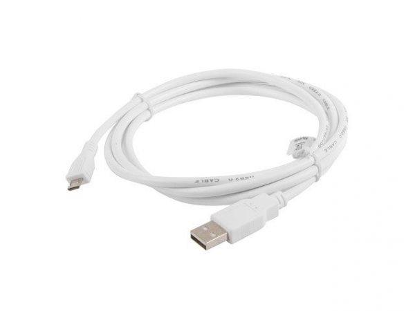 Lanberg Kabel USB 2.0 micro AM-MBM5P 1.8M biały