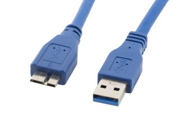 Lanberg Kabel USB 3.0 micro AM-MBM5P 3M niebieski