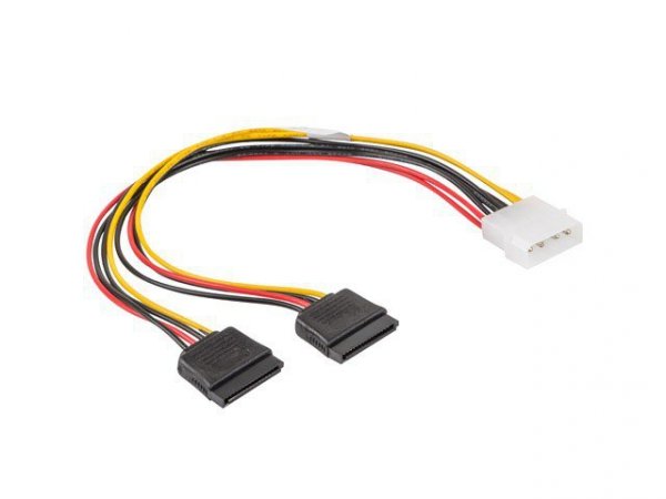 Lanberg Kabel Molex zasilający - SATA x2 M/F 30cm
