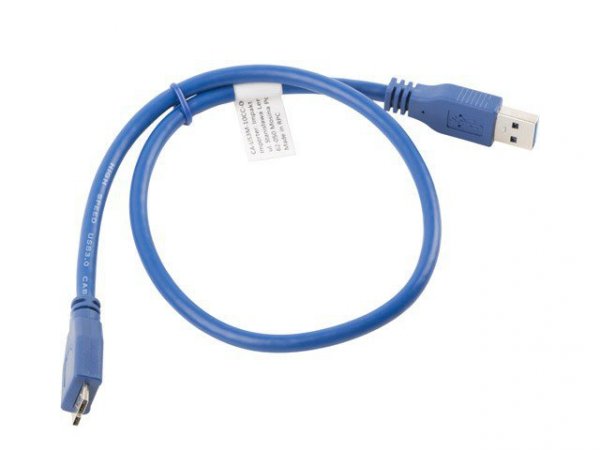 Lanberg Kabel USB 3.0 micro AM-MBM5P 0.5M niebieski