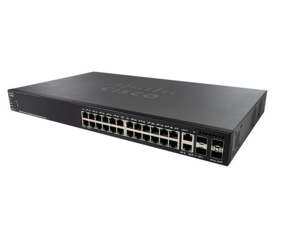 Cisco SG550X-24 switch 24x1GbE 2xCombo(RJ45-10GbE/SFP+) 2xSFP+  stack SG550X-24-K9-EU
