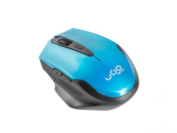 UGo Mysz bezprzewodowa MY-07 2.4GHz 1800DPI optyczna niebieska