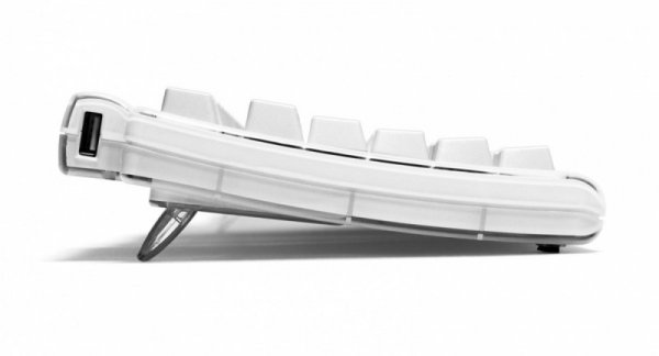 Matias mini Tactile Pro klawiatura mechaniczna Mac hub 3xUSB biała