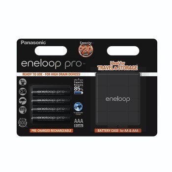 Panasonic Akumulatory eneloop PRO AAA + futerał