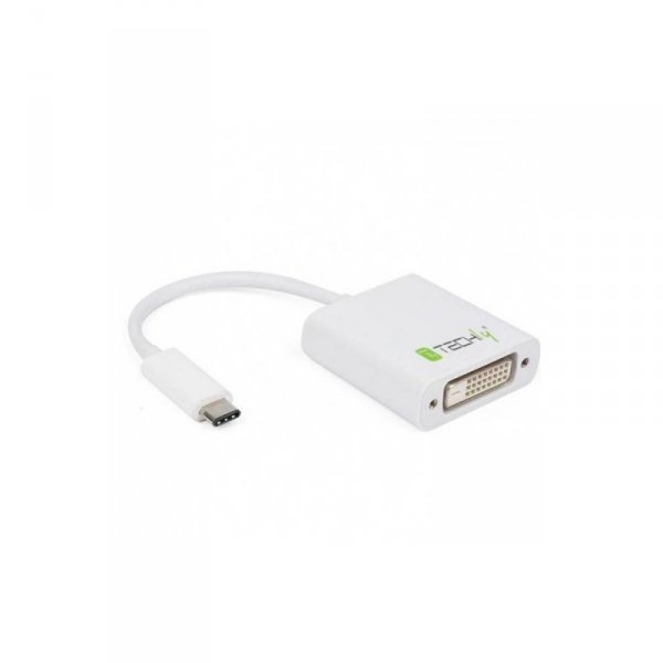 Techly Adapter USB-C 3.1 na DVI M/Z, biały