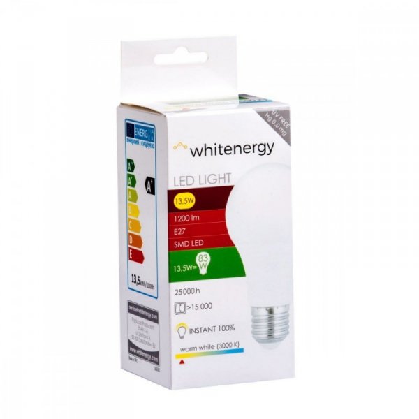 Whitenergy Żarówka LED A70 E27 13,5W 1200lm ciepła biała mleczna