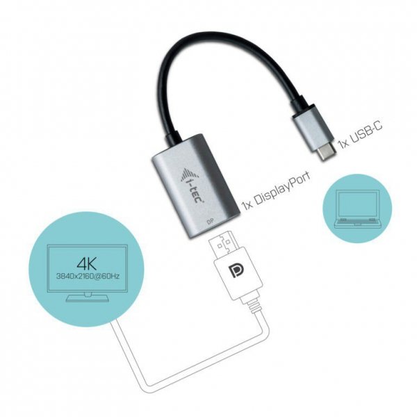 i-tec Adapter USB-C 3.1 Display Port 60 Hz Metal