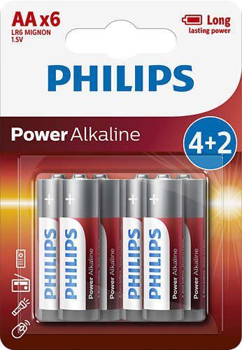 Philips Baterie Power Alkaline AA 4+2 szt. blister