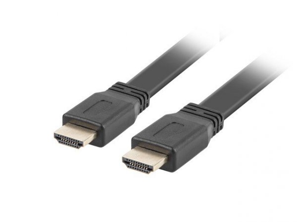 Lanberg Kabel HDMI-HDMI M/M v2.0 1m czarny płaski