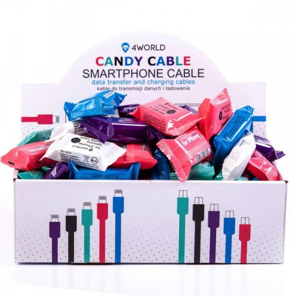 4world Candy Cable, kabel do przesyłu danych, Lightning