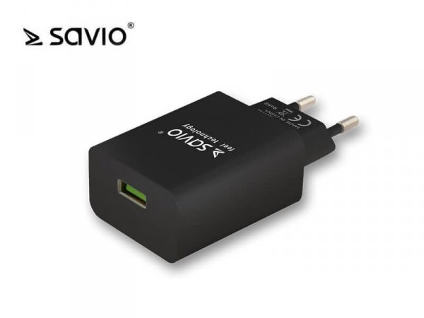 Elmak Ładowarka sieciowa Quick Charge 3.0 SAVIO LA-03 3A, 1xUSB