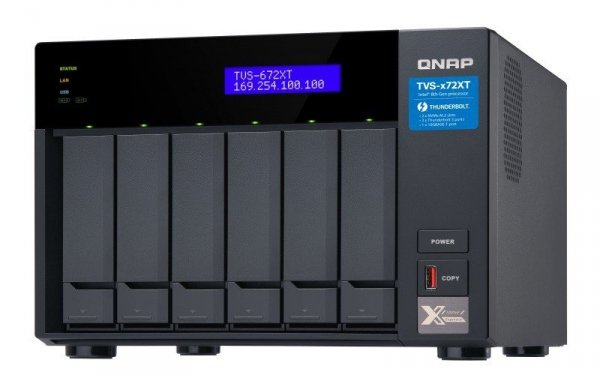 QNAP Serwer NAS TVS-672XT-i3-8G 6x0HDD 8GB 4x3.1GHz 2xTB3