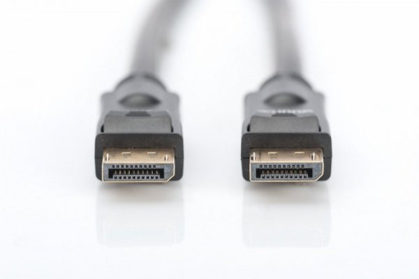 Digitus Kabel połączeniowy DisplayPort z zatrzaskami 4K 60Hz UHD Typ DP/DP M/M 10m Czarny