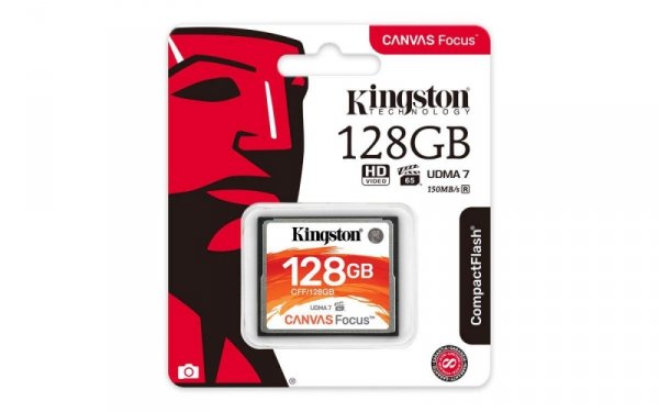 Kingston Karta pamięci CompactFlash Canvas Focus 128GB  150R/130W UDMA7 VPG-65