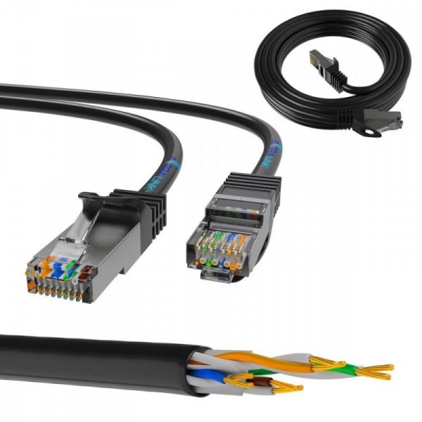Extralink Kabel sieciowy LAN Patchcord CAT.5E FTP 3m, foliowana skręcona para, miedziany