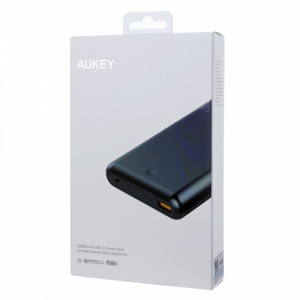 AUKEY PB-XD26 Black ultraszybki Power Bank | 26800 mAh | 2xUSB | 6A | Quick Charge 3.0 | Power Delivery | kabel USB-C