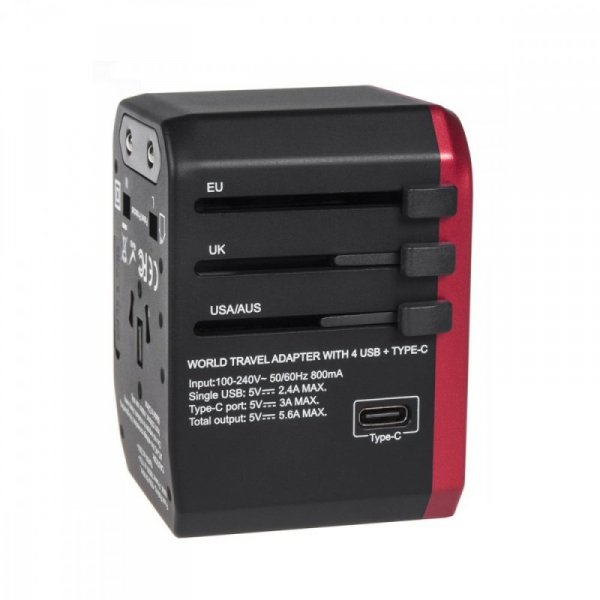 Maclean Adapter podróżny USB z zasilaczem MCE238