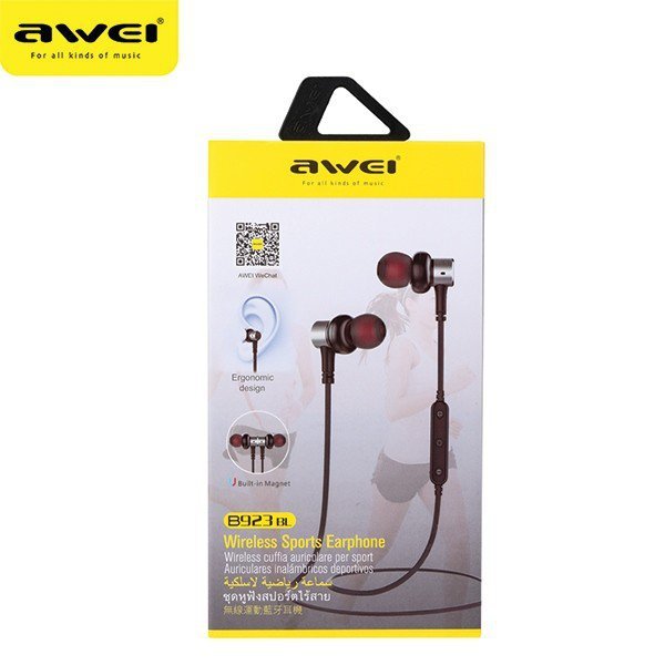 AWEI Słuchawki stereo Bluetooth B923BL szare