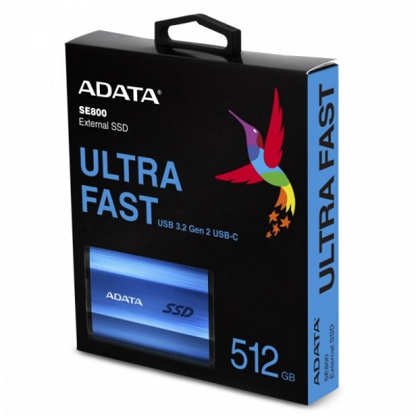 Adata Dysk SSD External SE800 512GB USB-C 3.2 niebieski