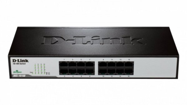 D-Link DES-1016D switch L2 16x10/100 Desktop/Rack 19&#039;&#039; Metal NO FAN