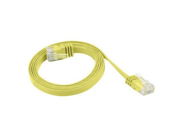 Lanberg Patchcord kat. 5e FLAT 1,5m żółty PCUF5-10CC-0150-Y