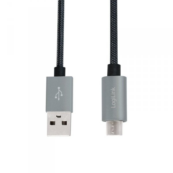 LogiLink Kabel USB 2.0 A męski do Micro-B męski, dł. 2m Szary