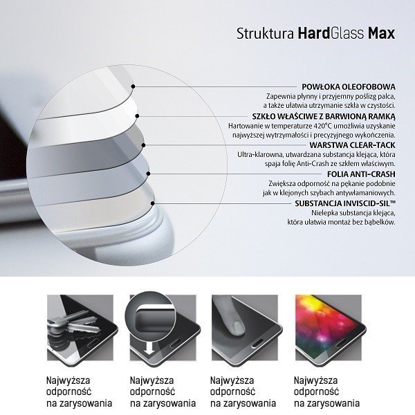 3MK HardGlass Max Samsung A51 A515 Czarny FullScreen Glass