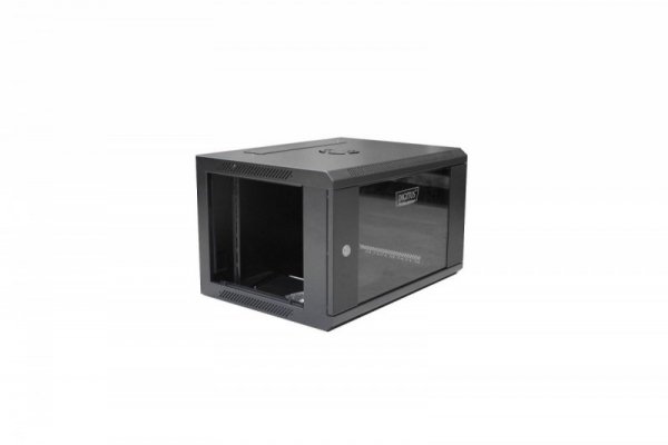 Digitus Szafa wisząca jednosekcyjna 19 cali 6U 368/600/450mm drzwi szklane Czarna
